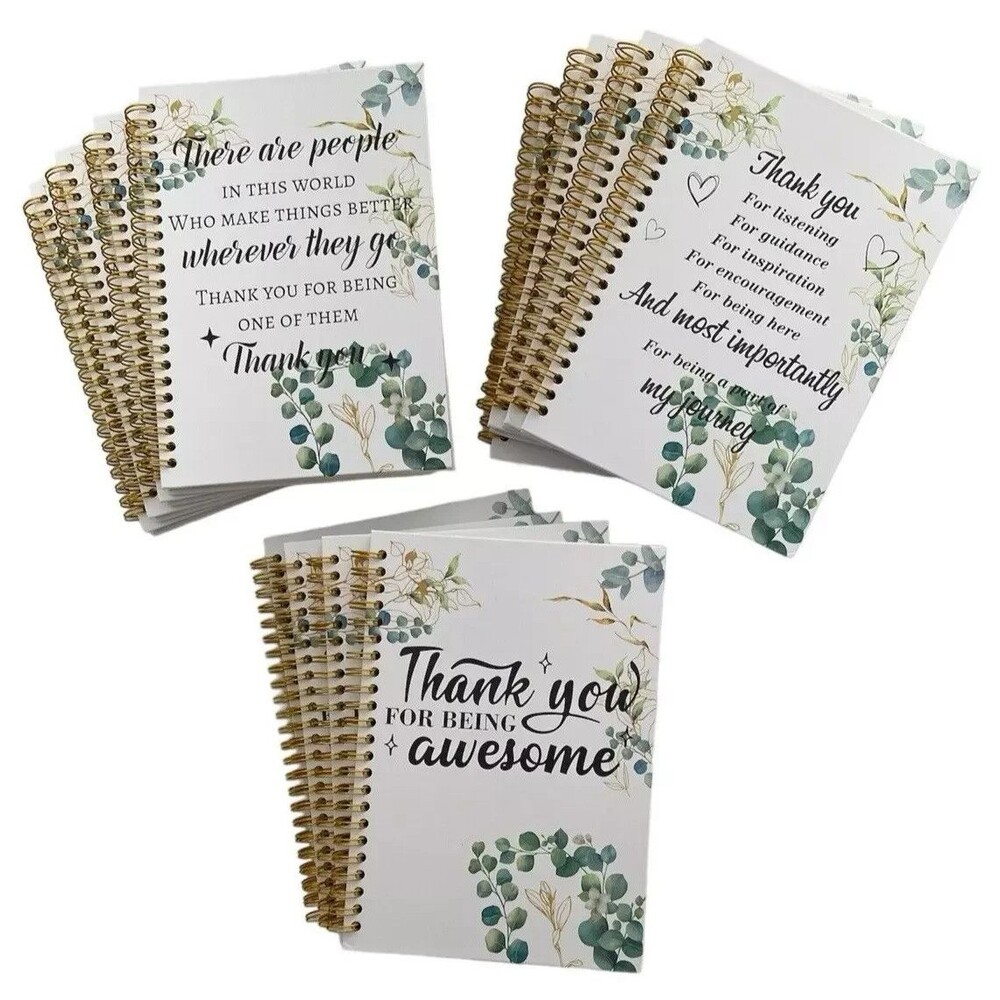 Appreciation Thank You Gifts Inspirational Spiral Notebook set of 12